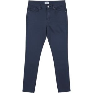 LOFT Petite Skinny Mid Rise Sateen Midnight Blue Jeans